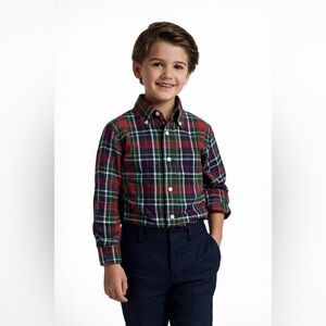 Polo Ralph Lauren Boys Plaid Button-Down Shirt | Preppy Classic 4T